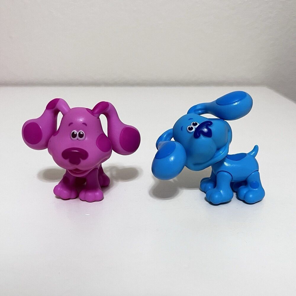 Viacom Just Play Blue's Clues 2" Posable Figures Magenta and Blue Dogs 2019